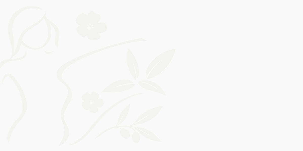 Minimalist white line art illustration of a woman's silhouette with floral accents.
